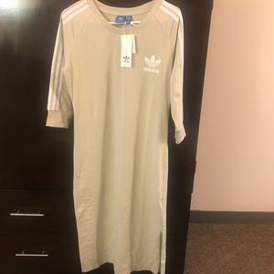 ADIDAS NWT LARGE 3STRIPS DRESS CBROWN
